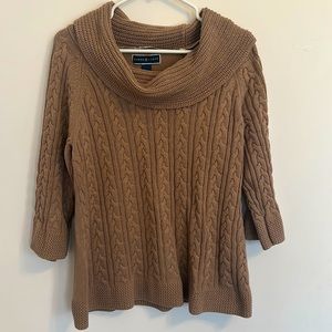 Karen Scott Women’s 3/4 Sleeve Sweater Brown
